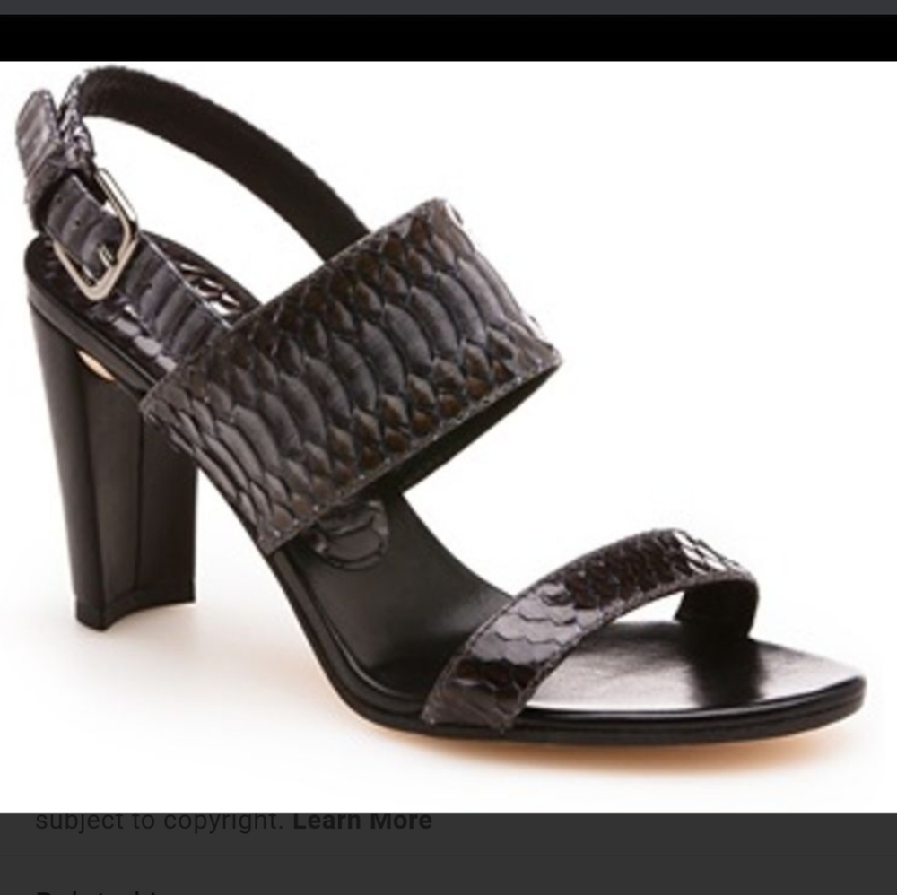 𝅺stuart WEITZMAN snakeskin slingback bander strappy sandals 5.5